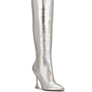 Trendy Metallic Tall Boots